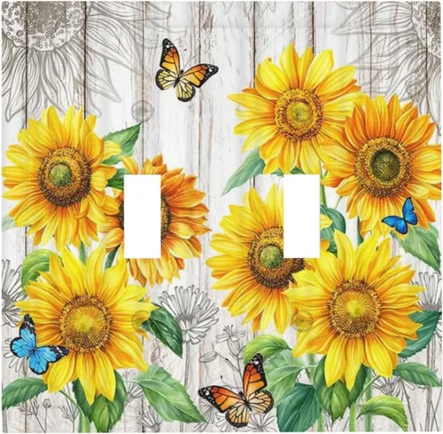 Vista 52 de Placa decorativa para interruptor de luz, playa, rosa, escena nocturna, 2 bandas, 1 palanca, 1 placa de pared dúplex, decoración de placa