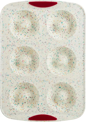 Vista 14 de Trudeau Molde Mini para Barra de 24 Ranuras – Premium Confetti Blanco de Silicona para Hornear con Borde Reforzado de Acero – Antiadherente, Sin