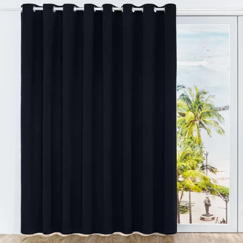 Vista 11 de LA PALMA Cortinas de puerta corredera extra anchas – Cortinas opacas para puertas corredizas de vidrio para patio, aislamiento térmico