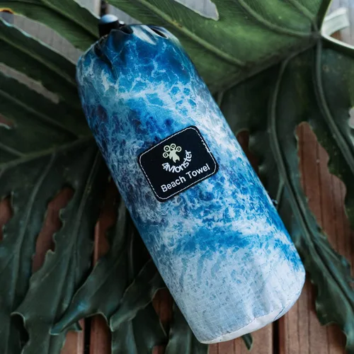 Vista 133 de 4Monster Toalla de playa de microfibra de secado rápido, toalla de viaje ligera súper absorbente para nadadores, toalla de camping sin arena