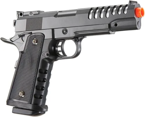 Vista 9 de Doble doble 2011 Airsoft pistola ligera oro y negro aleación primavera