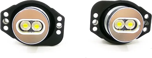 Vista 3 de Xinctai Bombillas LED de Ojos de Ángel con Anillo de Halo, Compatibles con Faros de Marca para BMW E90 E91 Pre-Facelift, Pre-LCI 2006 2007 2008 Azul