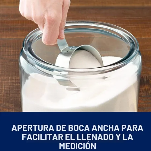 Vista 3 de Anchor Hocking Heritage Hill - Tarro de vidrio de 1 galón con tapa, juego de 2