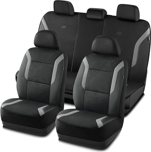 Vista 11 de Skechers Fundas de asiento de coche de espuma viscoelástica, fundas de asiento gruesas de malla Air Cool, juegos completos de asientos de coche