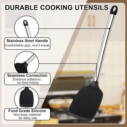 Vista 3 de Vayvnt Juego de utensilios de cocina 4pcs Negro