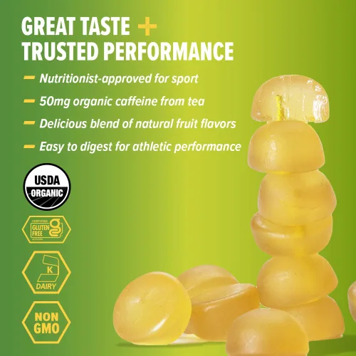 Vista 3 de Honey Stinger Stingerita - Masticable energético con cafeína de lima, sin gluten, con cafeína, para ejercicio, correr y rendimiento, nutrición