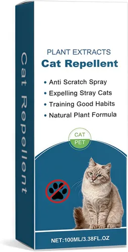 Spray disuasorio para gatos, repelente natural y seguro para gatos en interiores y exteriores, ayuda de entrenamiento eficaz, disuasorio