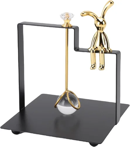 Vista 5 de Focket Napkin Holder, Thick Iron Decor Napkin Dispenser with Square Base for Kitchen Bar Restaurant Bathroom Table (Black)