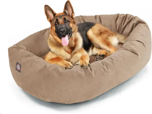 Vista 25 de Majestic Pet Cama para perros pequeños, de 24 pulgadas, mezcla de espuma viscoelástica triturada, de gamuza triturada, lavable, de 24 x 19 x 7