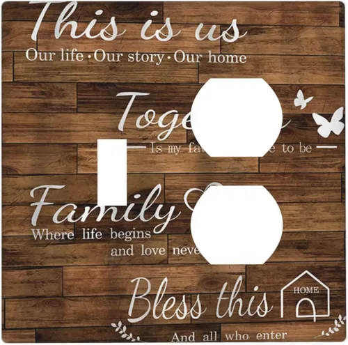 Vista 100 de William Morris Floral Boho Azul Medianoche Azul Bohemio Flor 1 Banda Dúplex Cubierta de Salida Decorativa Receptáculo Único Interruptor Eléctrico