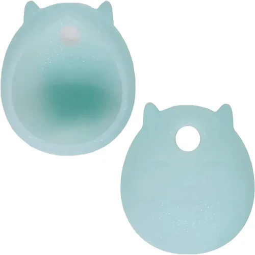 Vista 6 de Funda de silicona para Tamagotchi Hello Kitty Pet con cadena de bolas Funda a prueba de golpes, funda protectora con cadena de bolas (funda azul)