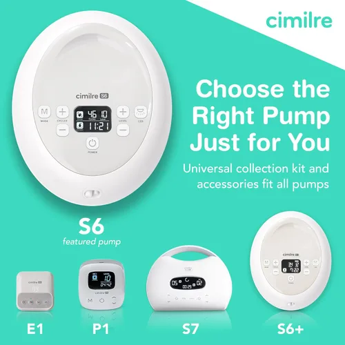 Vista 8 de S6 Extractor de leche ajustable de Cimilre, sesiones de bomba personalizables con múltiples velocidades de ciclo y niveles de succión de fuerza