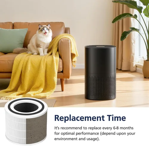 Vista 2 de 240 Filter Replacement for Puroair 240 Air Purifier, 240 Filter for Puro, High-efficiency Activated Carbon, 2 Pack, White