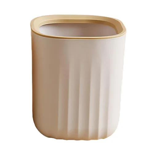 Sheebo Mini basurero rectangular con parte superior abierta para tocador de baño, escritorio, mesa o mesa auxiliar, desecha rondas de algodón de 5050 Style