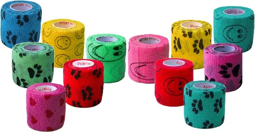 Vista 84 de Cinta adhesiva para veterinarios (negro) (paquete de 2) (2 pulgadas x 15 pies), autoadhesiva, adherente, cohesiva, flexible, autoadhesiva, rollo