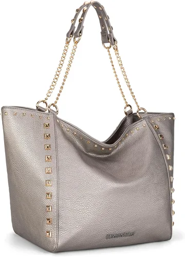 Vista 9 de Montana West - Bolso de mano grande para mujer con asa superior sobredimensionada y bolsos con cadena