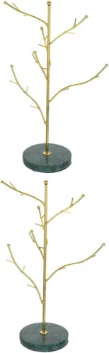 Holibanna 2 pcs jewelry rack table top display stand bracelet display stand earring storage organizer Bracelet Rings Rack earring display holder