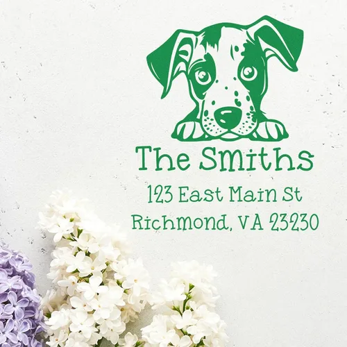 Vista 60 de Sello de alta calidad para cachorros Airedale Terrier – Sello de dirección personalizado – Ideal para los amantes de los perros – Elección de 5