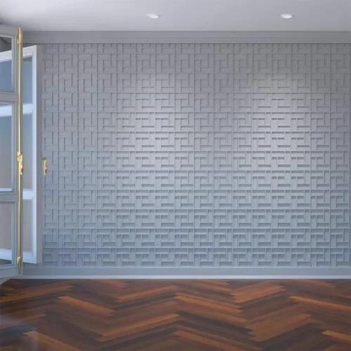 Vista 25 de 7 3/8"W X 7 3/8"H Extra Pequeña Sheffield Decorativos Paneles De Pared De Madera De Calado, Roble Rojo