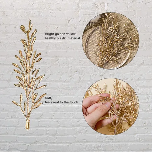 Vista 3 de 100 piezas de flores artificiales para velas flotantes, centro de mesa, relleno de flores doradas, relleno de mini jarrón, velas flotantes, flores
