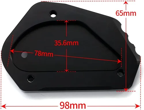 Vista 5 de Modeer Para V-Strom 650 650XT DL650 2004-2025 motocicleta CNC Extensión de aluminio para soporte lateral almohadilla placa de soporte vstrom 650 xt