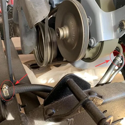 Vista 6 de Abrazadera de manguera, paquete de 10 abrazaderas de manguera de acero inoxidable, ajustables de 1-1/4 pulgadas a 2-1/4 pulgadas, abrazaderas