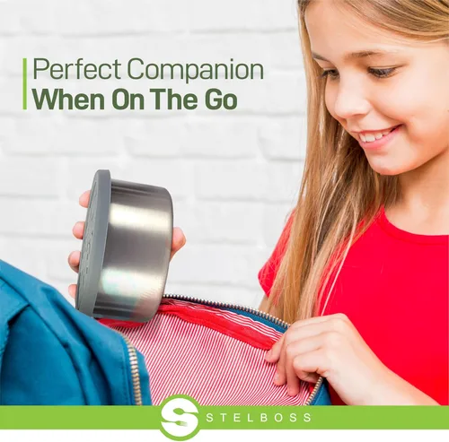 Vista 6 de Recipientes de acero inoxidable con tapas, juego de 5, recipientes de alimentos de acero inoxidable a prueba de fugas, contenedor de almacenamiento