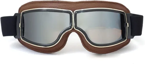 Vista 10 de CRG Sports Googles vintage, estilo aviador, para motocicleta Cruiser T13 T13BCB. Clásico.
