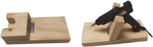 Soporte para pistola de pegamento caliente/soporte para pistola de pegamento termofusible de madera/base de pistola de pegamento termofusible /