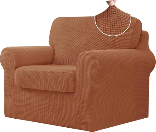 Vista 177 de CHUN YI Fundas para sofá de 7 piezas, lavables, fundas elásticas para sofá de 3 cojines con respaldo y fundas de cojín separados, protector