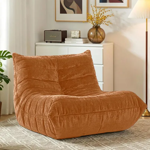 Vista 25 de HABUTWAY Puf Otomano, Reposapiés, Silla junto a la Chimenea, Sofá Puf Perezoso de Espuma Viscoelástica para Sala de Estar, Dormitorio, Dormitorio