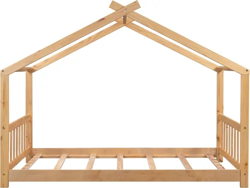 Vista 71 de Harper & Bright Designs Cama matrimonial para niños, cama de madera con cabecera y estribo, base de cama matrimonial para niños pequeños, cuna