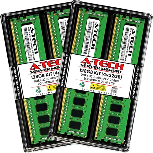 Vista 116 de A-Tech 4GB DDR4 2133MHz PC4-17000 ECC RDIMM 1Rx8 Single Rank 1.2V ECC Registered DIMM de 288 pines Módulo de actualización de memoria RAM