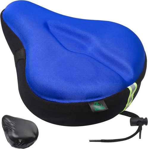 Vista 20 de Zacro Cojín de asiento de bicicleta, funda acolchada de gel para asiento de bicicleta para hombres y mujeres, cómodo, asiento de bicicleta