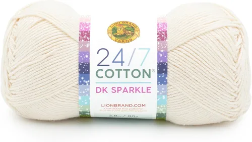 Vista 56 de Lion Brand Yarn Estampados DK de algodón 24/7, hilo para tejer, ganchillo y manualidades, azul, paquete de 1