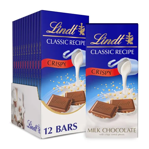 Vista 14 de Lindt CLASSIC RECETE Barra de caramelo de chocolate con leche, 4.4 onzas, paquete de 12