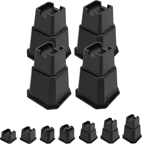 Vista 14 de Elevadores de Cama Shouwuhho de 2 Pulgadas, Elevadores de Muebles con Alturas de 2 3 4 5 6 7 8 Pulgadas de Alta Resistencia, Elevadores de Cama