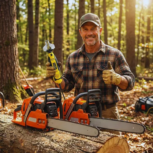 Vista 6 de Electric Chainsaw Sharpener Kit with 6 Titanium-Coated Diamond Bits - Handheld Chain Saw Sharpener Tool for All Chains - No Removal Required, Easy