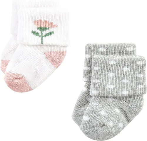 Vista 8 de Hudson Baby - Calcetines de algodón para bebés recién nacidos y Terry para niñas bebés