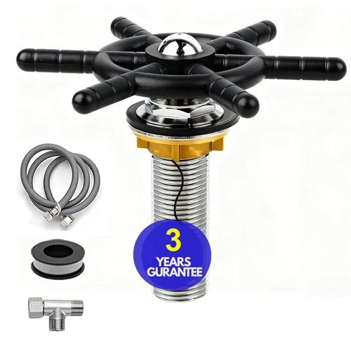 Enjuagadora de vidrio para fregadero de cocina - Potente lavadora de vasos de acero inoxidable