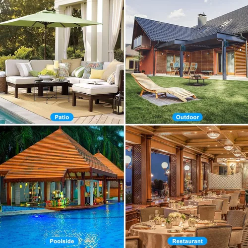 Vista 7 de Herdio Altavoces para exteriores de 6.5 pulgadas con cable, impermeables, pasivos, altavoces de montaje en pared con 800 vatios de graves potentes