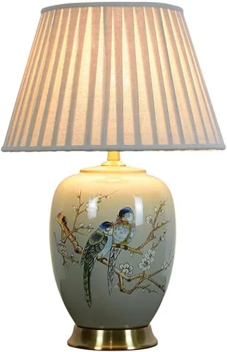 Lamp for Desk Ceramic Retro Table Lamp Living Room Study Bedroom Bedside Table Decorative Lamp Creative Hotel Table Lamp Desk Lamps for Home