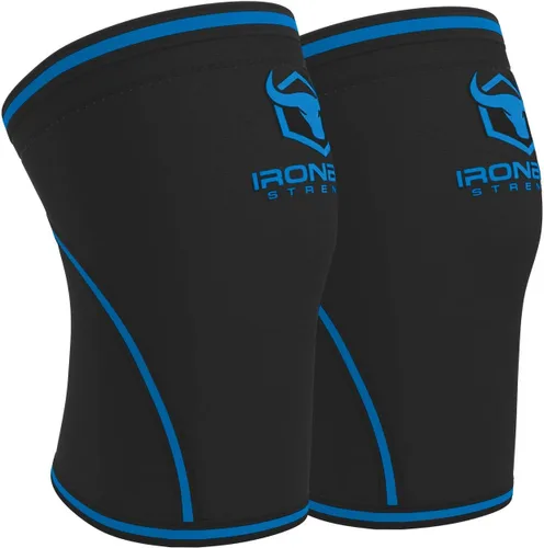 Iron Bull Strength Rodilleras de 7 mm (1 par) - Rodillera de compresión y manga para levantamiento de pesas, powerlifting y entrenamiento cruzado -