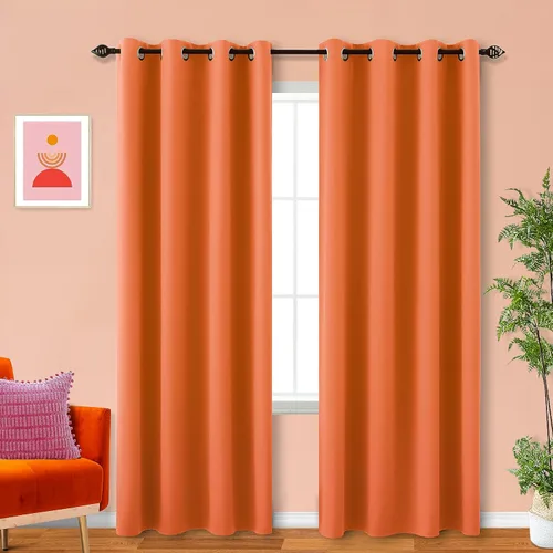 Vista 103 de KOUFALL Cortinas de Baño Aqua para Ventana, Juego de 2 Paneles Decoración Costera Cortinas Cortas Opacas para Ventana Pequeña de Cocina Puerta