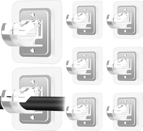 Vista 11 de Codoule 10 soportes autoadhesivos para cortinero, sin taladro, sin necesidad de taladro, ganchos ajustables para cortinero, ganchos para cortinero