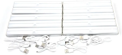 Vista 6 de Lock Connection® - 1 luz LED azul recargable activada por movimiento para gabinete. Pegar en cualquier lugar/10 LED sensor de movimiento