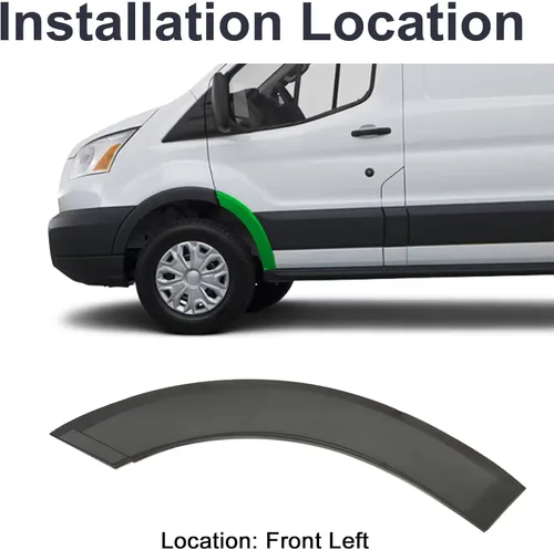 Vista 3 de Moldura de Guardabarros Delantero Izquierdo Cubierta de Panel de Arco de Rueda Compatible con Ford Transit-150 Transit-250 Transit-350 2.0L 3.5L