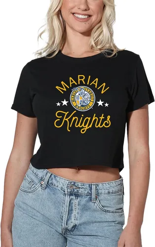 Vista 317 de Colección oficial de camisetas con diseño de mascota desgastada para mujer, color negro Grizzlies del estado de Adams