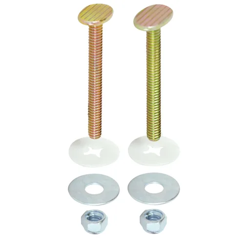 EZ-FLO Juego de pernos de armario de 1/4 pulgadas x 1-3/4 pulgadas, chapado en latón, 40044