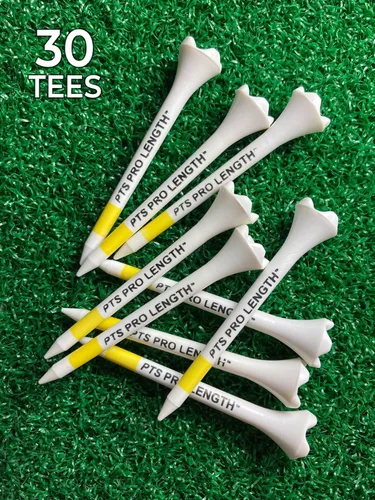 Vista 6 de PrideSports PTS Tees de Golf de Plástico 30 Unidades, 2-3/4 Pulgadas Tee de Plástico #1 en el Tour Ideal para Drivers y Woods